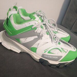 BALENCIAGA Track Men's Sneakers Size 45E EU/ 12M US  WHITE GREEN COLOR